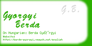 gyorgyi berda business card